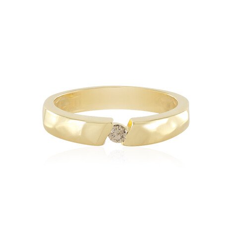 I2 Schokoladen-Brillant-Silberring