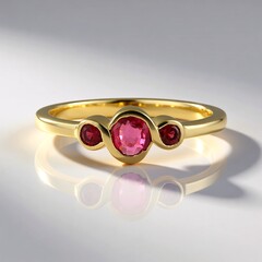 Anello in oro con Spinello Rosa