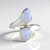 Anello in argento con Pietra di Luna Blu (KM by Juwelo)
