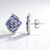 Boucles d'oreilles en argent et Tanzanite