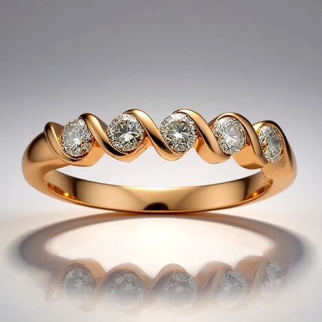 Anello in oro con Diamante Rose de France SI1 di Argyle (Annette)