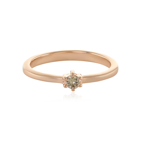 Zilveren ring met een I3 Bruine Diamant