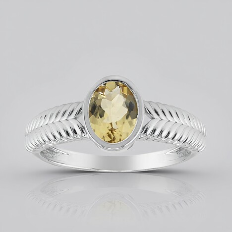 Anello in argento con Berillo Giallo