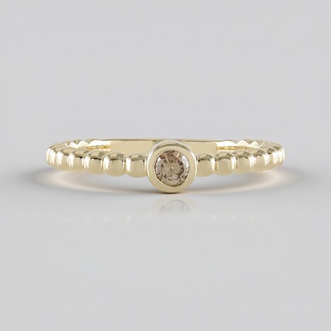 Anello in oro con Diamante Champagne I3 (de Melo)