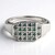 Anello da uomo placcato in platino con Diamante Fancy