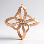 Ciondolo in argento con Diamante Argyle Rose de France I1 (Annette)