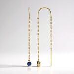 Orecchini in oro con Zaffiro Ceylon Blu