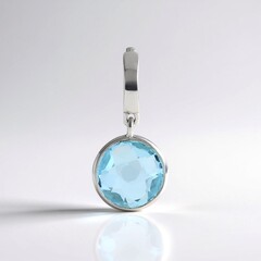 Ciondolo in argento con Topazio Blu Cielo