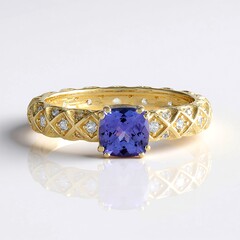 Anello in oro con Tanzanite (de Melo Gold)