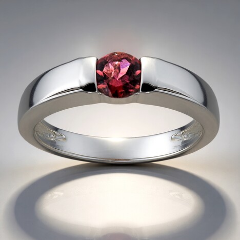 Anello in argento con Tormalina Rosa