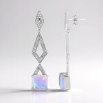 Pendientes en plata con Ópalo Welo AAA (de Melo Essence)