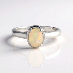 Anello in argento con Opale di Welo