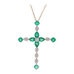 Collier en or et Emeraude de Zambie AAA (CIRARI)