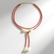 Collar en plata con Perla blanca Freshwater (Riya)
