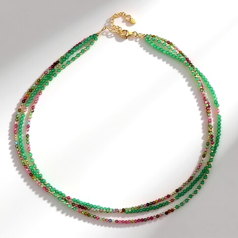 Collana in argento con Avventurina Verde (Riya)