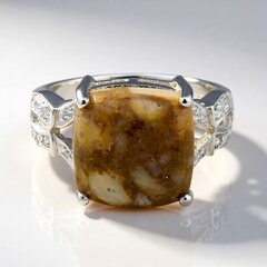Anello in argento con Quarzo Dinosauro