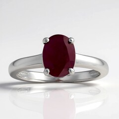 Anello in argento con Rubino Keniano