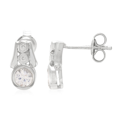 Boucles d'oreilles en argent et Saphir du Mozambique