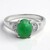 Anello in argento con Crisoprasio Imperiale