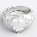 Anello in argento con Quarzo Bianco (MONOSONO COLLECTION)
