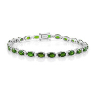 Russischer Diopsid-Silberarmband