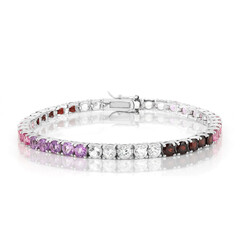 Edelstein-Silberarmband