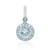 Pendentif en argent et Topaze bleu ciel