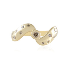 I2 Champagner-Diamant-Silberring