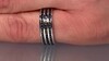 Zilveren ring met zwarte spinelstenen