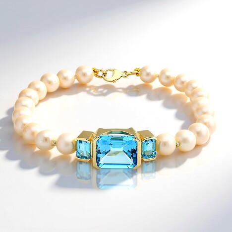 Bracciale in oro con Topazio Marambaia (Michelle Albala)