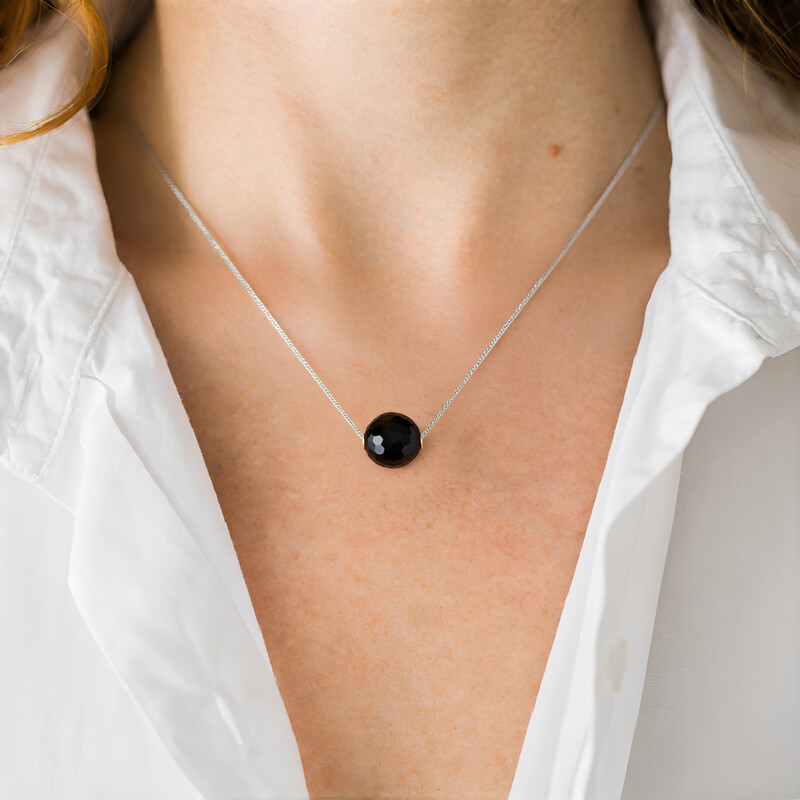 Ciondolo in argento con Onice Nero (MONOSONO COLLECTION)