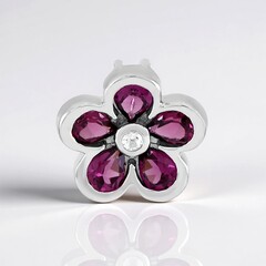 Ciondolo in argento con Rodolite