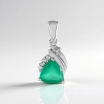Ciondolo in argento con Onice Verde