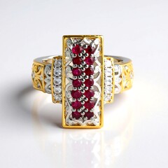 Anello in argento con Rubino della Birmania