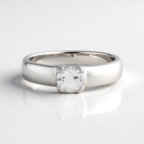 Anello in argento con Topazio Bianco