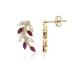 Rhodolite Silver Earrings