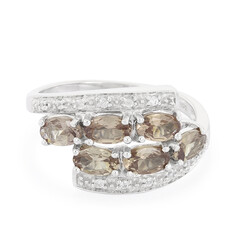 Zilveren ring met tanzaniet kleurwissel granaten