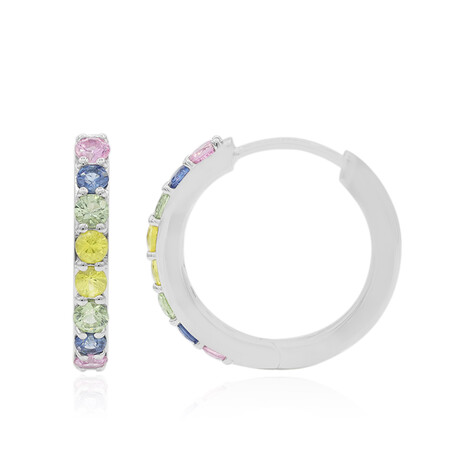 Orecchini in argento con Zaffiro Verde