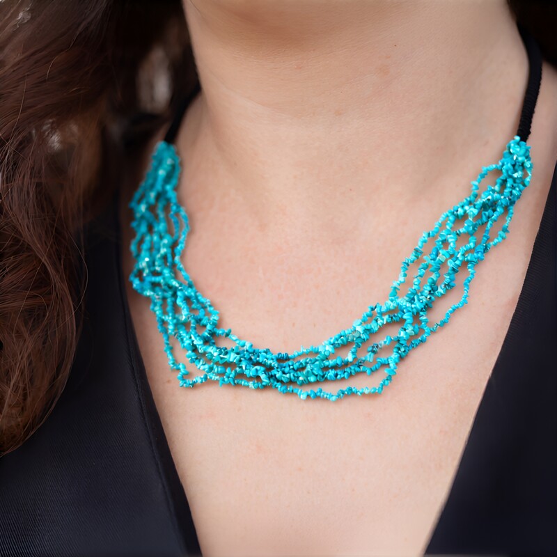 Halsketting met turkooisstenen (Desert Chic)