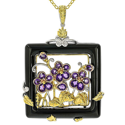 Collar en plata con Ónix negro (Gems en Vogue)