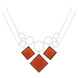 Collana in argento con Agata Arancione