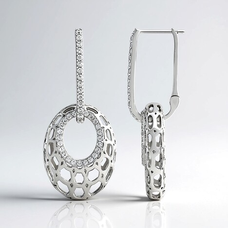 Boucles d'oreilles en argent et Zircon