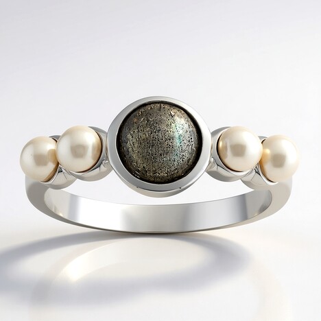 Anello in argento con Labradorite