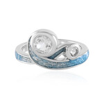 White Topaz Silver Ring (Adela Silber)