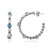 Pendientes en plata con Turquesa bella durmiente (Desert Chic)