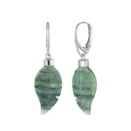Orecchini in argento con Nefrite (Bali Barong)