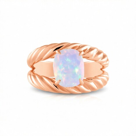 Anillo en plata con Ópalo Welo AAA (de Melo Essence)