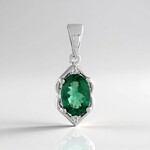 Ciondolo in argento con Apatite Verde
