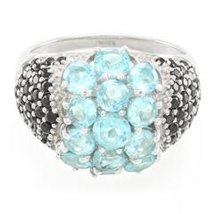 Blauer Apatit-Silberring