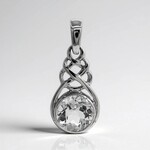 Ciondolo in argento con Topazio Bianco